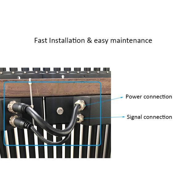 Light weight easy installation see-through Led Curtain Display with Meanwell Power supply