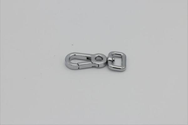 Mass bulk production zinc alloy silver color 12.4 mm metal snap swivel hook for bags