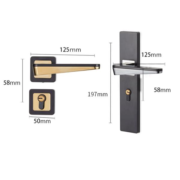 Оцинковывайте сплав серебряная ручка замка Mortise установила безмолвное разделение для деревянных дверей