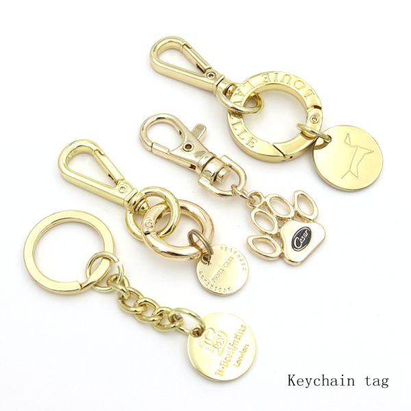 Premium Metal Round Tag 30mm Plain Circle Label Metal Keychain Charm