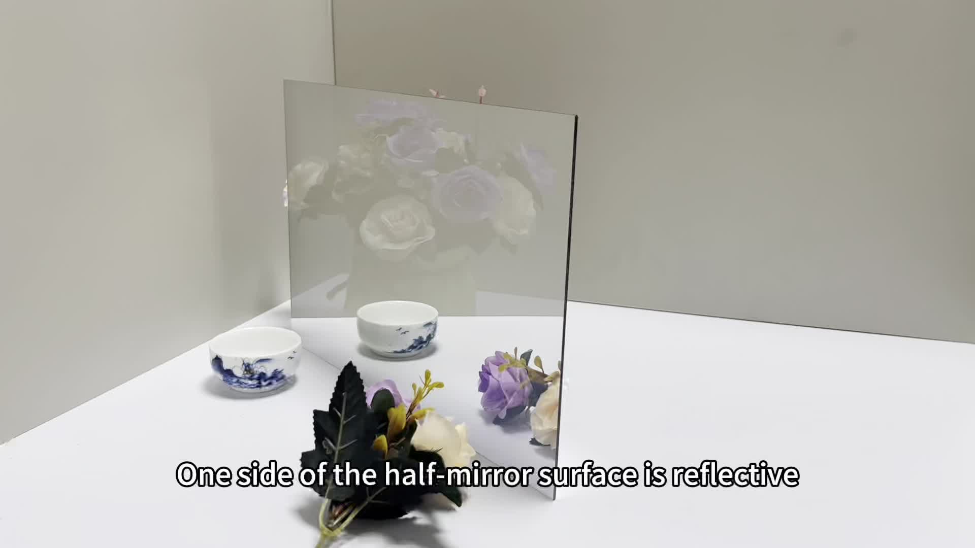 Non Scratch Acrylic Mirror Sheet 2mm A4 Size Cutting Service Semi-transparent mirror
