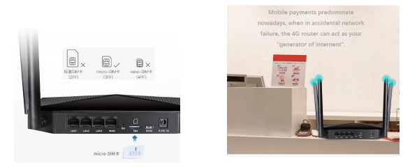 150Mbps Plug And Play 4G LTE WiFi Router Remote Management Multi Power Supply