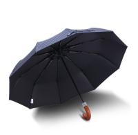 parapluie en bois fois de poignée de tissu du pongé 22