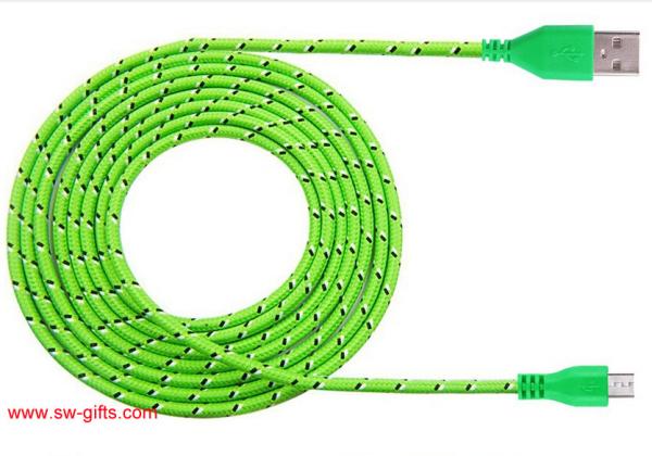 HOT 1M/2M/3M Nylon Braided Micro USB Cable, Charger Data Sync USB Cable Cord For Samsung