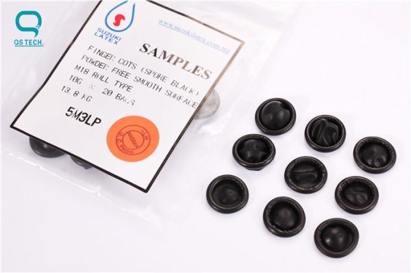 Material livre do látex dos berços do dedo da sala de limpeza do anti pó bege estático