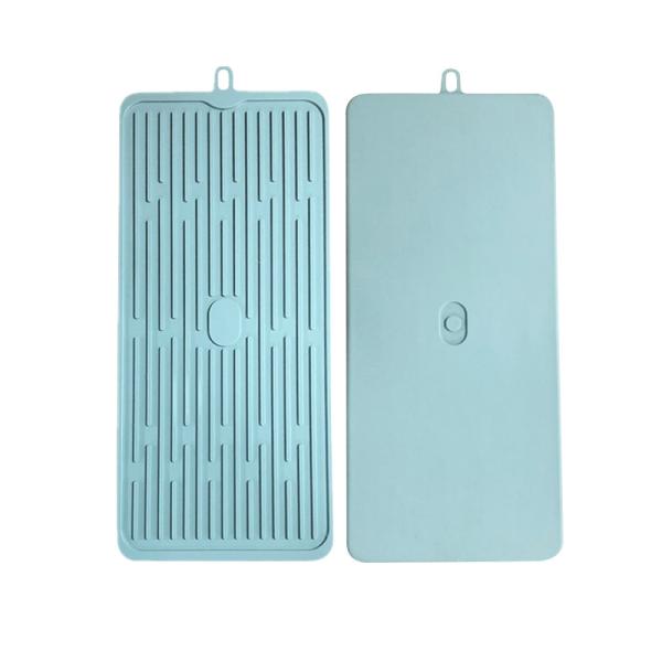 Non Slip Drying Extra Large Sink Protector Kitchen Stemware Dish Drainer Mat Trivet Dishwasher Safe Silicone Quick Draining Pad