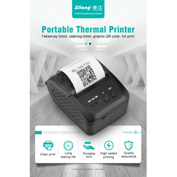 Small Travel Bill Mini Thermal Printer Bluetooth Wireless 2 Inch 58mm