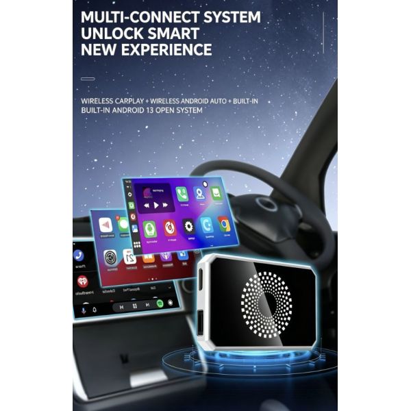 Wireless CarPlay Android Auto AI Box Android 13.0 HDMI Output Car Streaming Device
