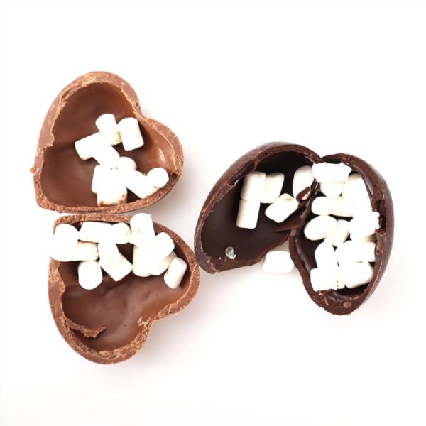Jiutai OEM Milk Chocolate Covered Marshmallows Heart Shape Bulk