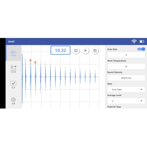 Indicador de grueso de Air Couplant Ultrasonic del modelo del App y Emat