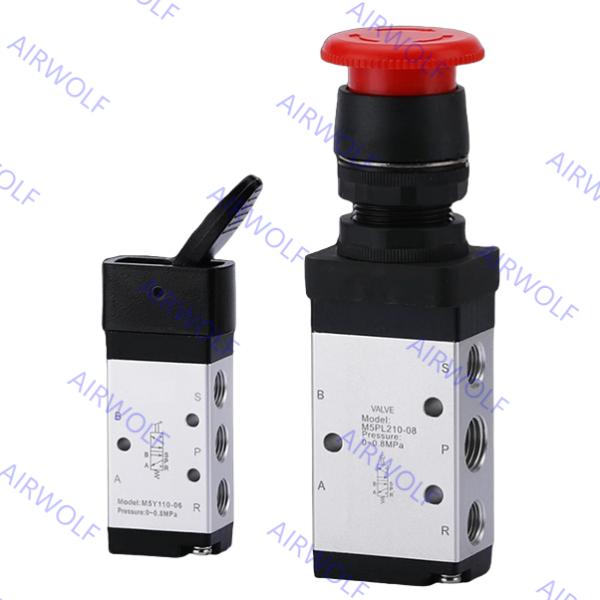 AIRTAC M5 Series 5/2 way Pneumatic Mechanical Control Valve 1/8, 1/4 with 0~1.0MPa Operating Pressure –20~+70℃ Working Temperature Range and Directional Control Function
