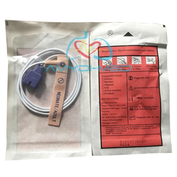 Class II 0.9M Medical Disposable Pulse Oximeter Sensor For Nellcor Oxima DB9 9pin
