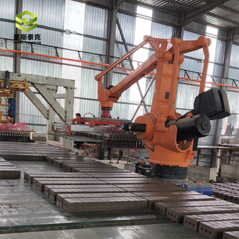 Robot stacking machine equipped with brick production technology aimed at delivering consistent and high volume output