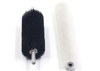 Black Industrial Cleaning Brushes Spiral Nylon Strip Coiled Cleaning Roller
