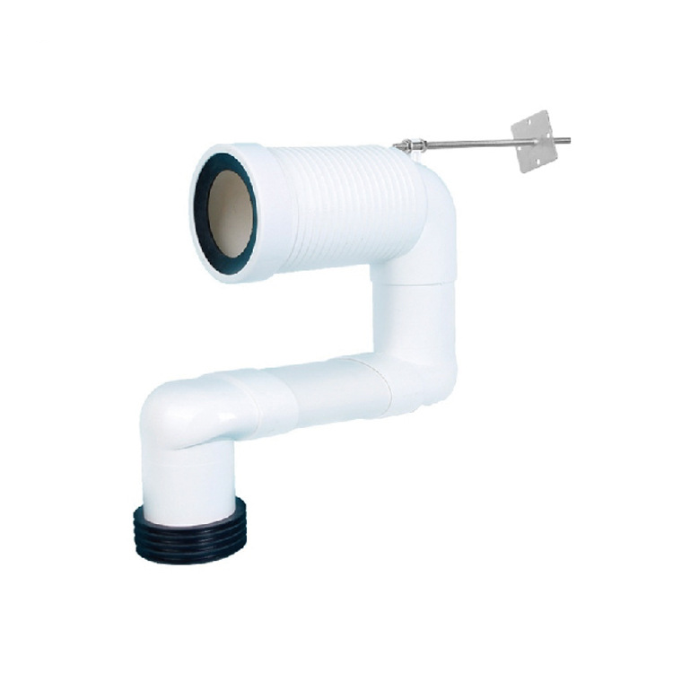 White PVC Bathroom Pipe Connector Type Toilet Accessory Toilet Sitting Basin Pipe
