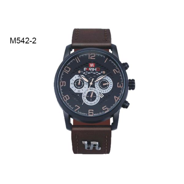 Alloy Case Fashion Quartz Watch Comfortable Black Brown Leather Strap
