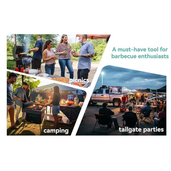 Simplifique su configuración de parrillado con accesorios de parrilla magnética y porta toallas de papel