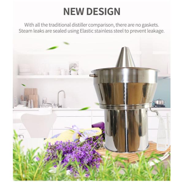 Essential Oil Extraction Equipment Pure Rose Hydrosol Distiller with Steam Distillation
