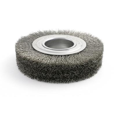 SUS304 Brosse à roues en acier inoxydable pour éliminer la rouille de la plaque de fer