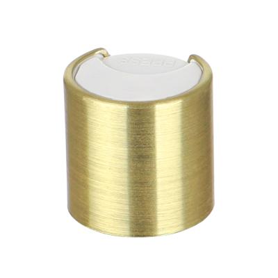 Disc Top Cap New 24 410 Golden Brushed Aluminum Shell Plastic Press Flip Top Cap