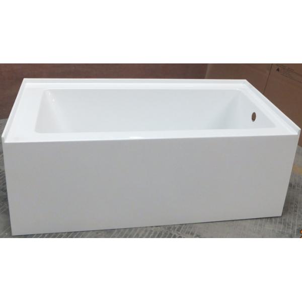 cUPC skirted acrylic small bathtub 3 sides tile flange 4mm pure acrylic sheet
