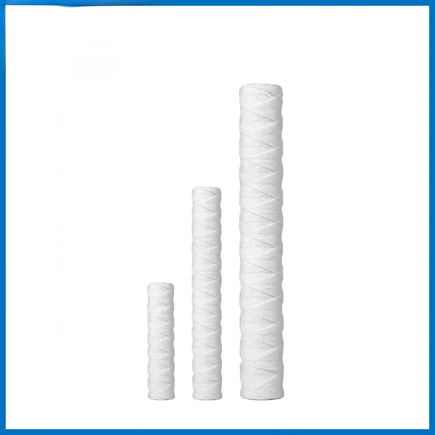 High Quality PP Cotton Wire Wound Filter Cartridge, Up to 500 L/H, Multi-Layer Graded Density, Wide Compatibility for Water Filtration Systems