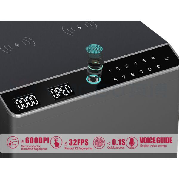 Detachable Shelf Smart Safe Box with USB & Type-C Charging, Suitable for Bedroom Storage Cabinet