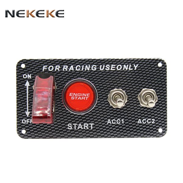 Carbon Fiber Marine Rocker Switch Panel with IP65 Waterproof Rating and 10000 Cycles Durability