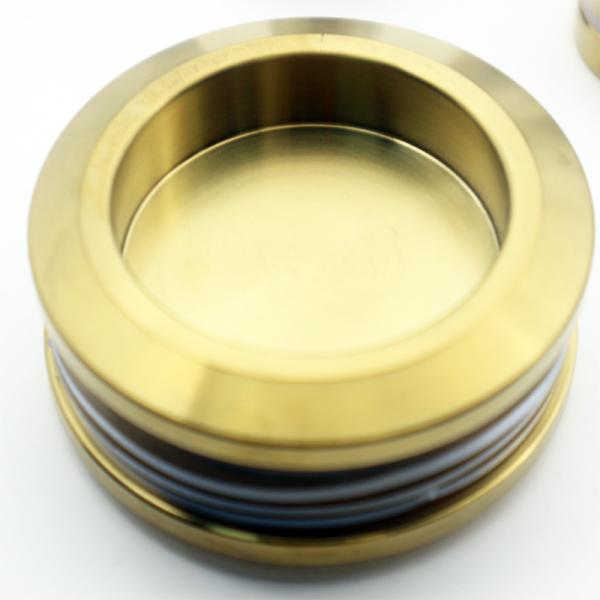 Sistema de barandillas de puerta corredera de cristal sin marco de acero inoxidable de color dorado para la sala de ducha