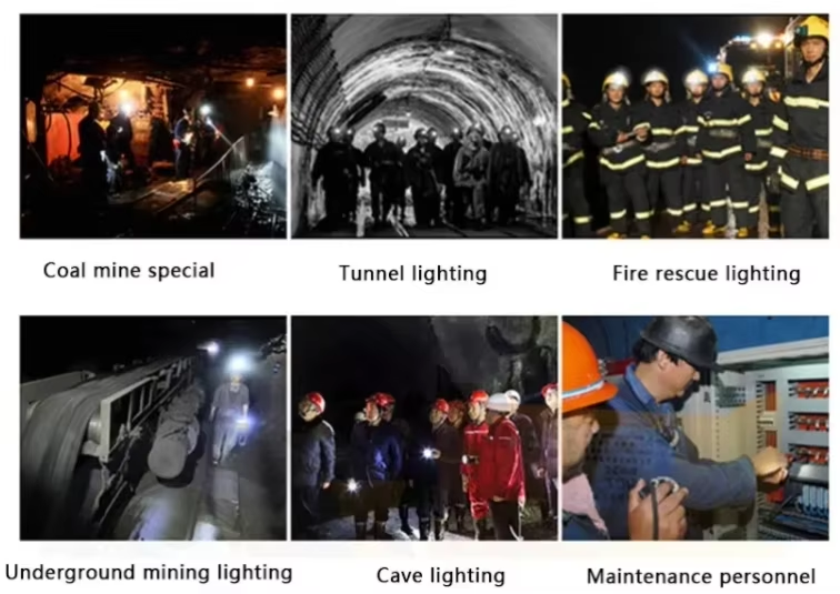 Rechargeable Portable Mining Cap Lamp100000hrs Wireless LED Headlamp for Tunnel and Underground Operations IP68