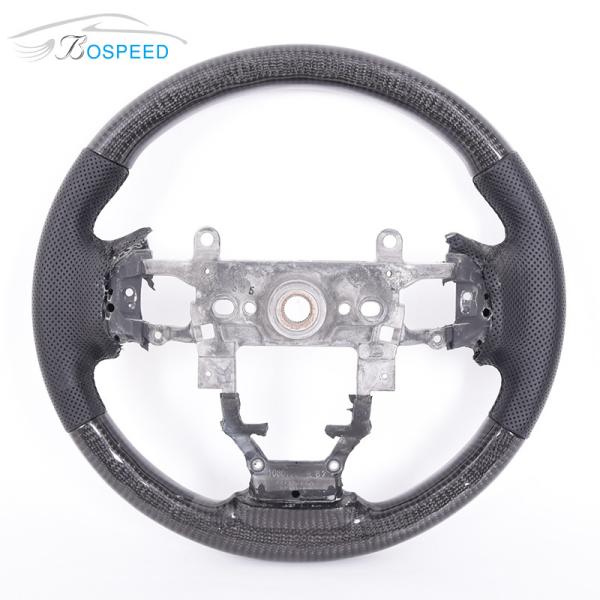 OEM Round Racing Honda Carbon Fiber Steering Wheel Plain Weave Black