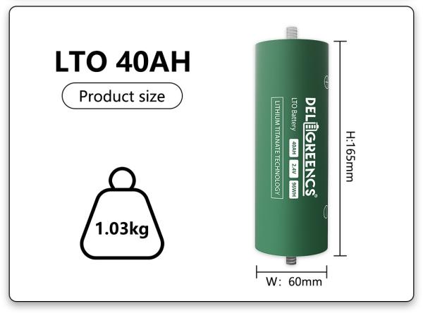 Fast Charging Deligreen Yinlong 2.3V 2.4V LTO 66160 60165 40ah Battery