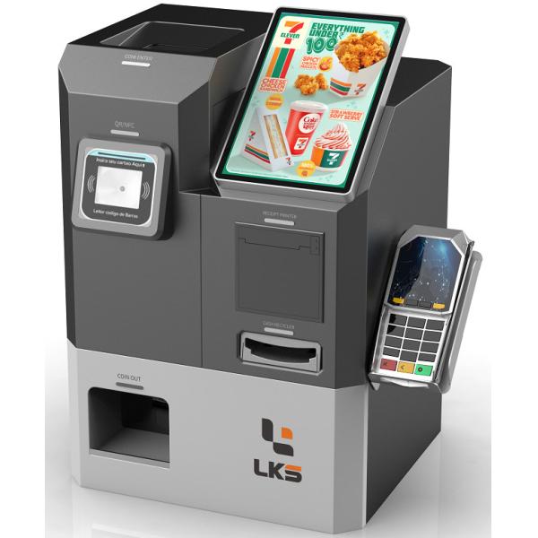 Self-Service Payment Kiosk With Bill Acceptor / Smart Hopper