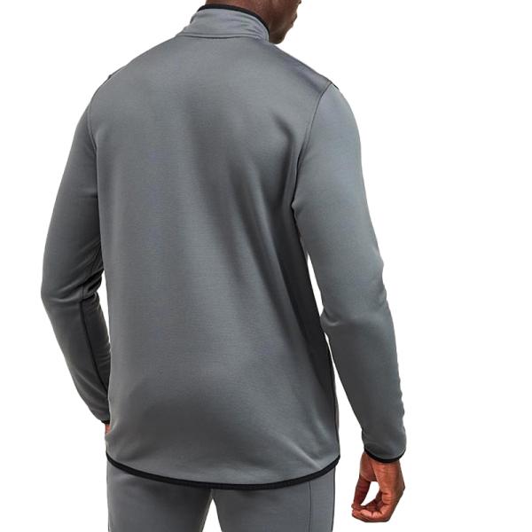 Customize Logo Lightweight 100% Polyester Long Sleeve Half Zip Design T Shirts Men Sportswear