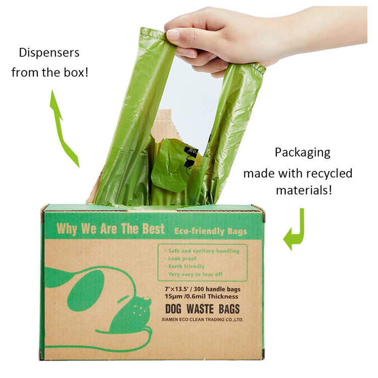 Сумки отхода кормы собаки земли дружелюбные, сумка PE PLA 15mic Oxo Biodegradable