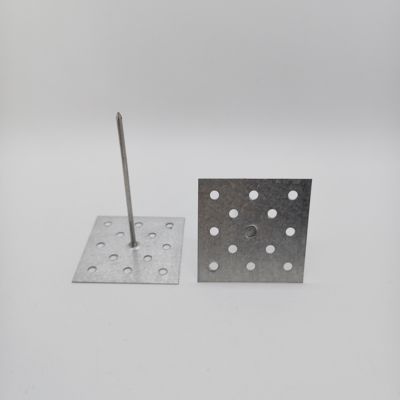 Galvanized Stainless Steel Perforated Base Insulation Hangers with 33mm Pin Length for External Walls