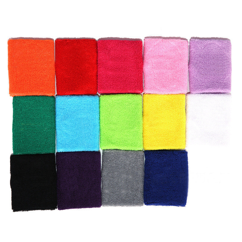 Customization Option Sport Cotton Wristband for Adults Breathable Tennis Wrist Sweatband