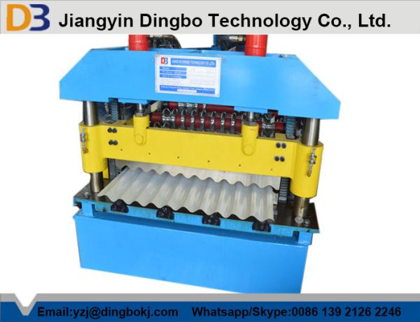3kw Corrugated Roll Forming Machine with Cr12 Cutting Blade For Wall Board Production