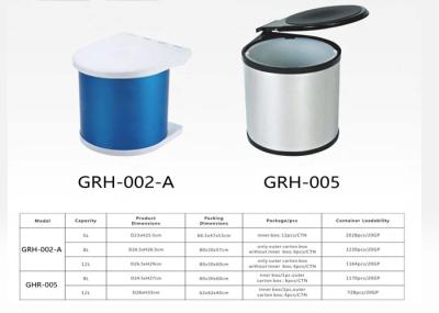 Gire o lixo do metal enlata o material de aço inoxidável retiram o tipo prova da água
