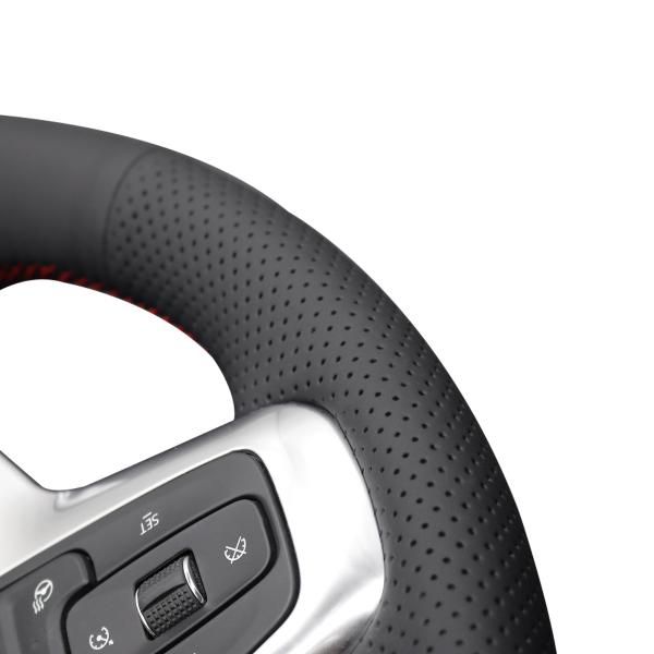 Hand Sewing DIY Artificial Leather Steering Wheel Cover For Chevrolet Silverado 1500 2500 3500 Blazer Suburban Tahoe 2019-2023