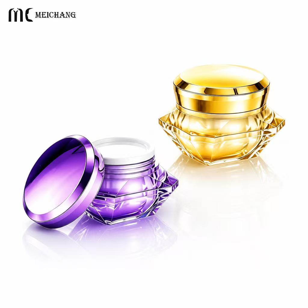 50g Double Wall Crystal Diamond Acrylic Cream Jar(MC-Y-571)