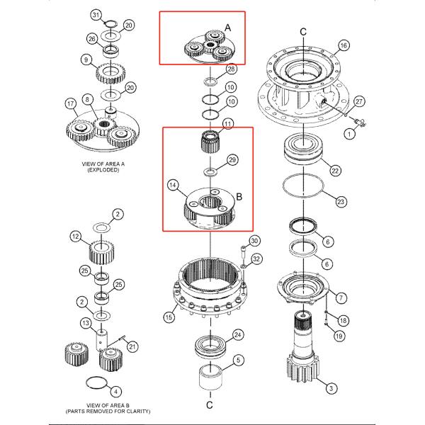 E320D2 Excavator Gear 333-3053 Carrier Assy Assembly