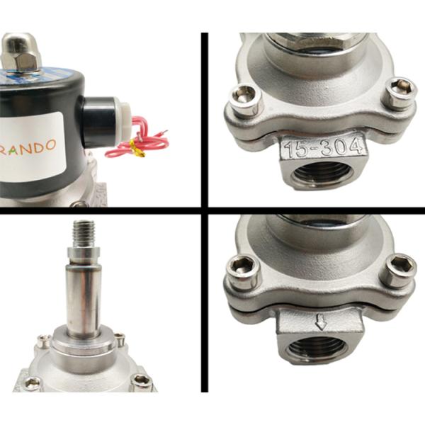 2/2 Way G 1/2 Inch Normal Close Solenoid Valve Stainless Steel Body 2S160-15 AC220V