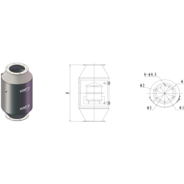 Гаусс SS304L машины DN250 5000 разделителя пули магнитный