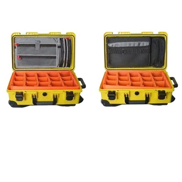 Tamaño interno personalizable Negro IP67 impermeable a golpes Casilla de herramientas de plástico duro para la protección del equipo del instrumento