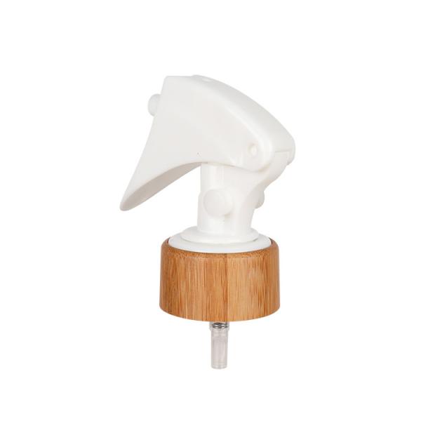 24/410 White Plastic Bamboo Perfume Atomizer Eco Friendly Toner Sprayer With A Switch