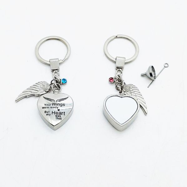 Metal Blank Sublimation Urn Keychain For Ashes