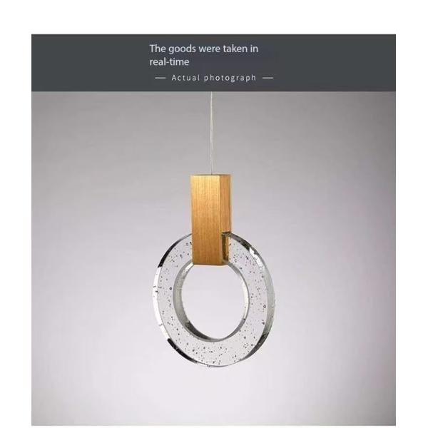 Modern Crystal Ring Chandelier Creative Villa Hotel Restaurant Gold Pendant Light Staircase Chandeliers