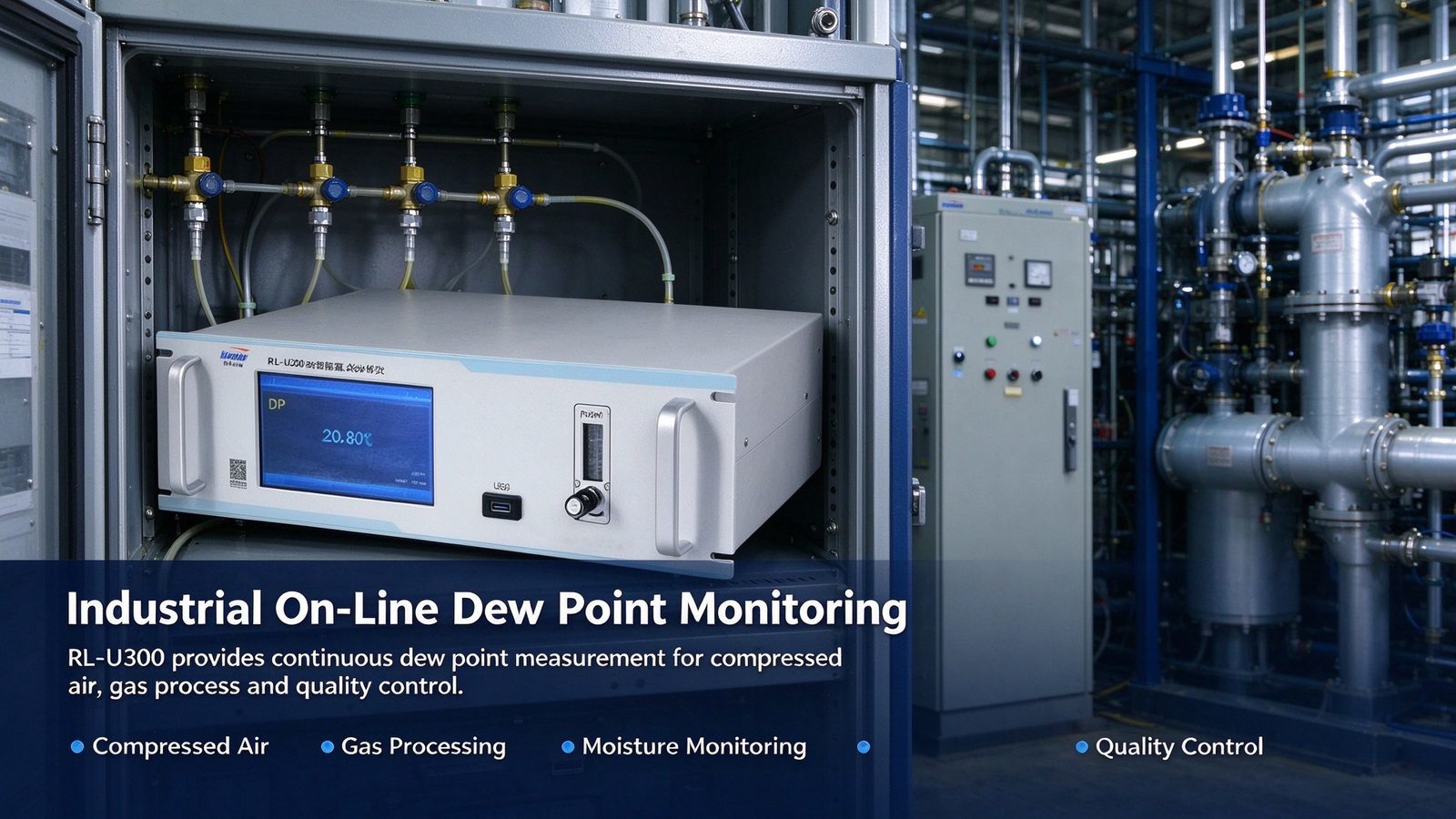 Gas Dew Point Analyzer Micro Water Tester Trace Water Analysis Detector Metal Construction