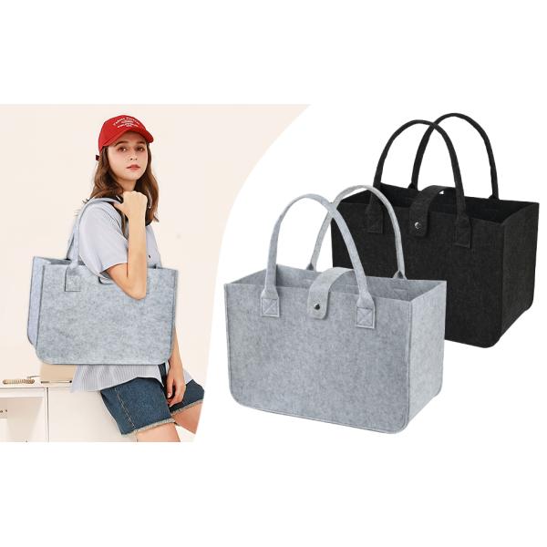Shopping Felt Bag With Handles Grocery Tote Bags For Grocery Shopping Travel Study Gym Lunch Bag Commuter Handbags Book Storage Bags Eco-Friendly Bags
